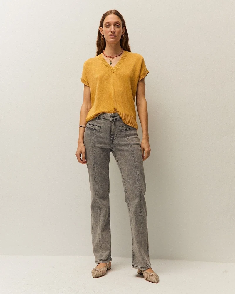Pantalón denim nervio
