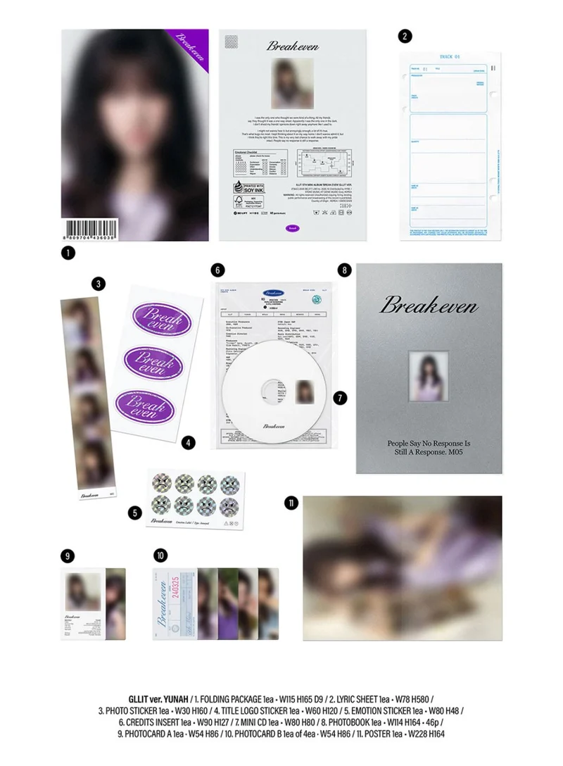 ILLIT - BREAK EVEN (GLLIT VER.) SET + EARLY-BIRD Weverse Gift