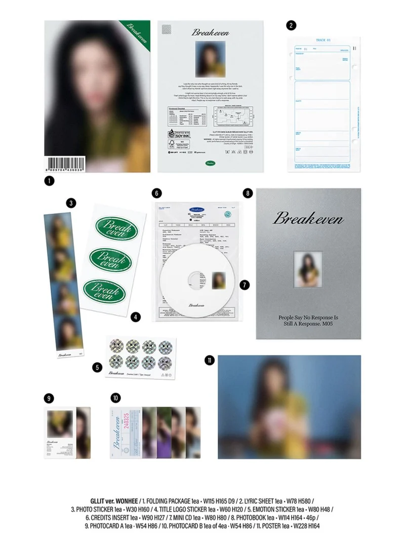 ILLIT - BREAK EVEN (GLLIT VER.) SET + EARLY-BIRD Weverse Gift