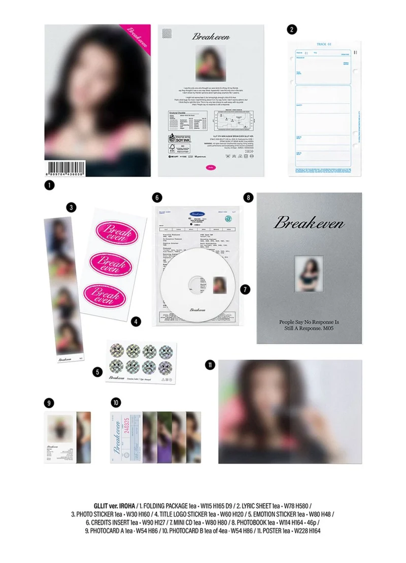 ILLIT - BREAK EVEN (GLLIT VER.) SET + EARLY-BIRD Weverse Gift