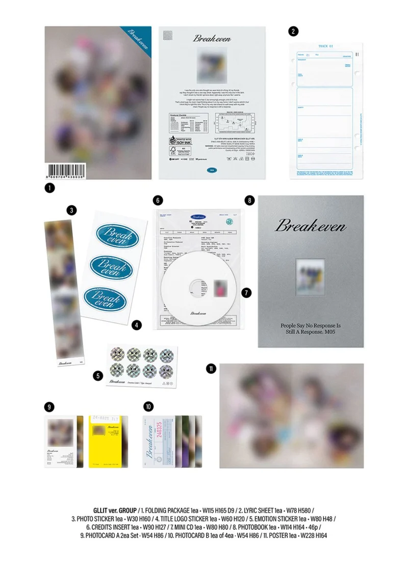 ILLIT - BREAK EVEN (GLLIT VER.) SET + EARLY-BIRD Weverse Gift