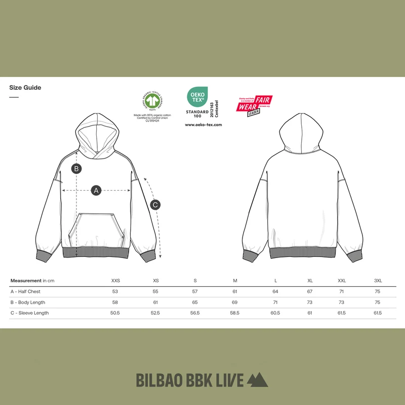 SUDADERA KHAKI BILBAO BBK LIVE