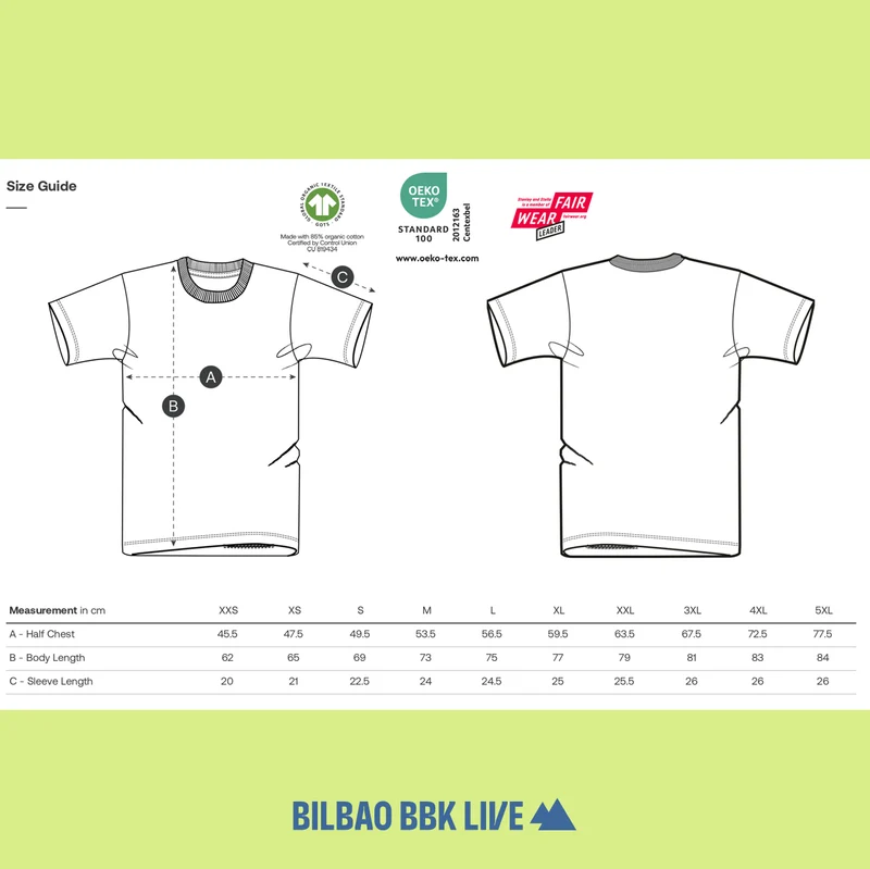 CAMISETA BILBAO BBK LIVE LINE UP 2026