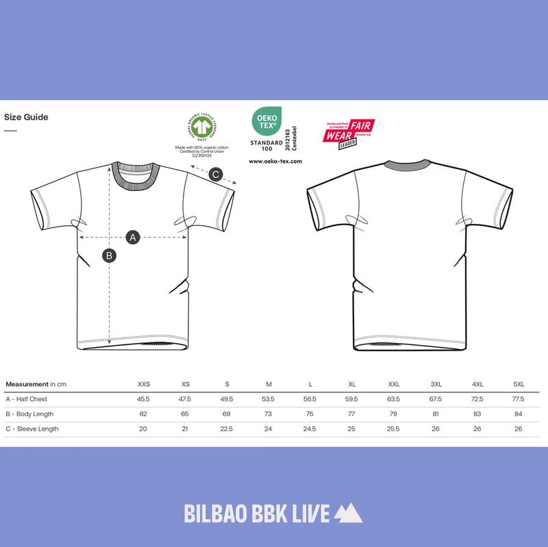 CAMISETA BILBAO BBK LIVE LOGO LOBO 20 ANIVERSARIO