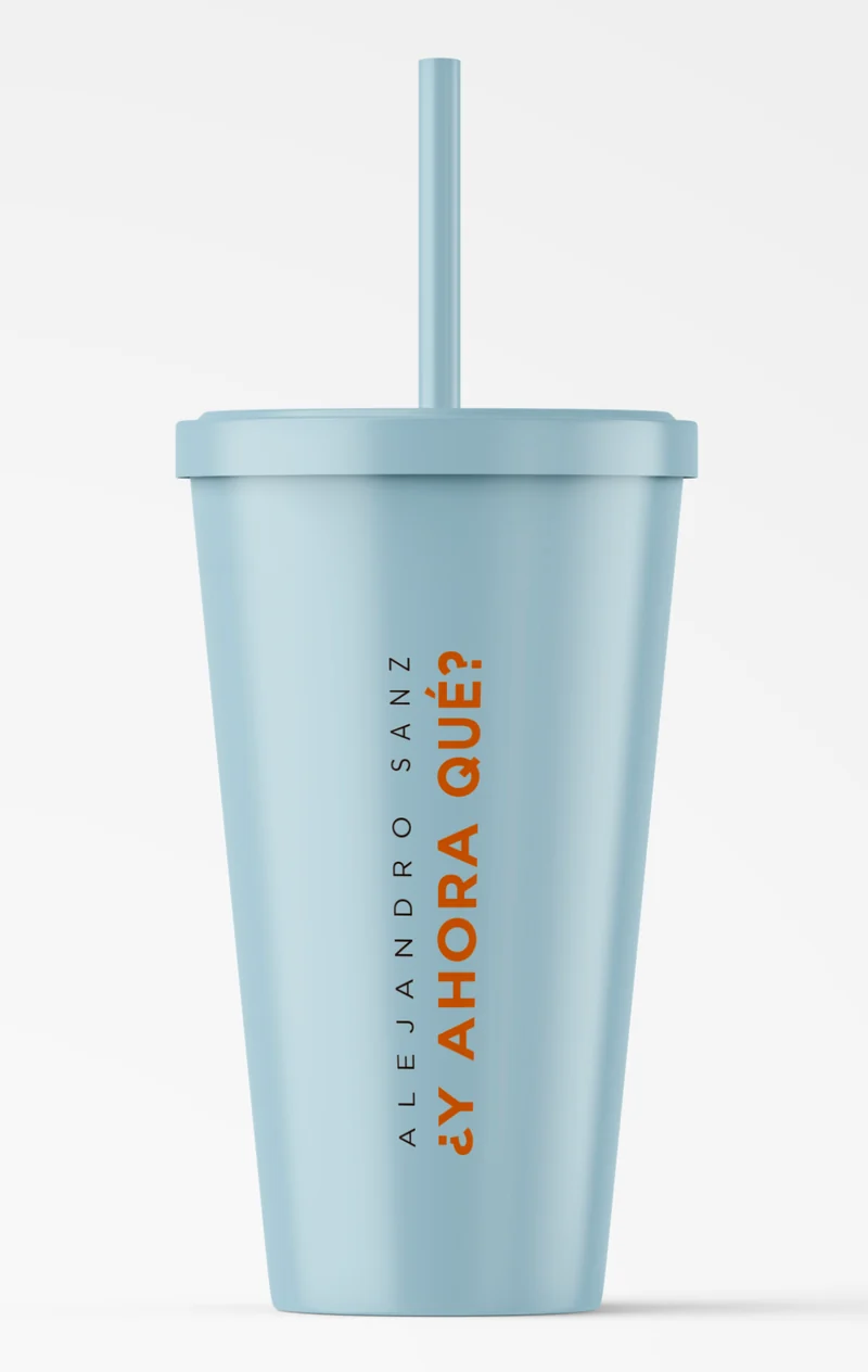 VASO CON PAJITA ALEJANDRO SANZ