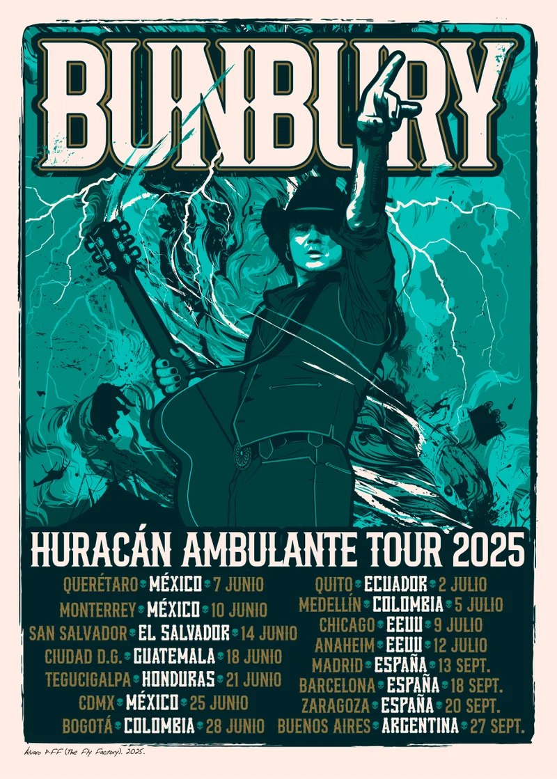 SERIGRAFÍA BUNBURY HURACÁN AMBULANTE