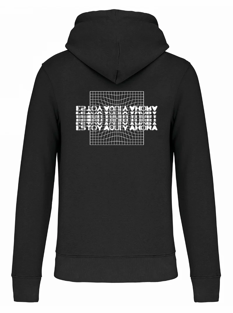 SUDADERA DELAPORTE AQUI Y AHORA NEGRA