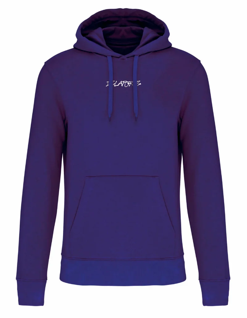 SUDADERA DELAPORTE AQUI Y AHORA MORADA