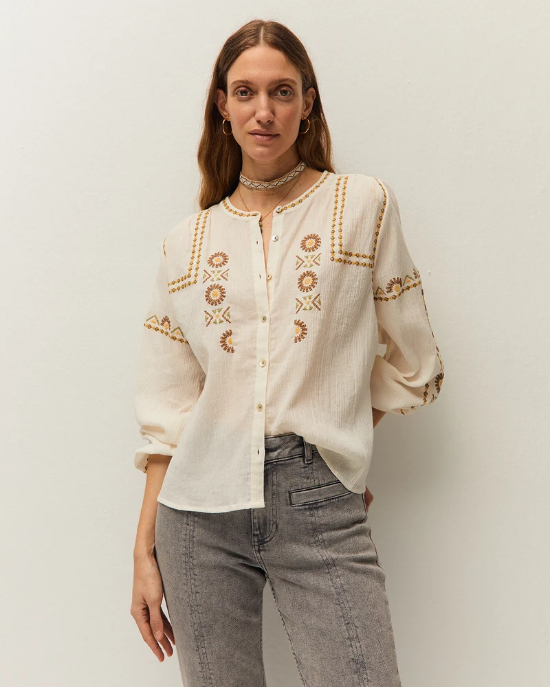 Camisa Bordado de colores