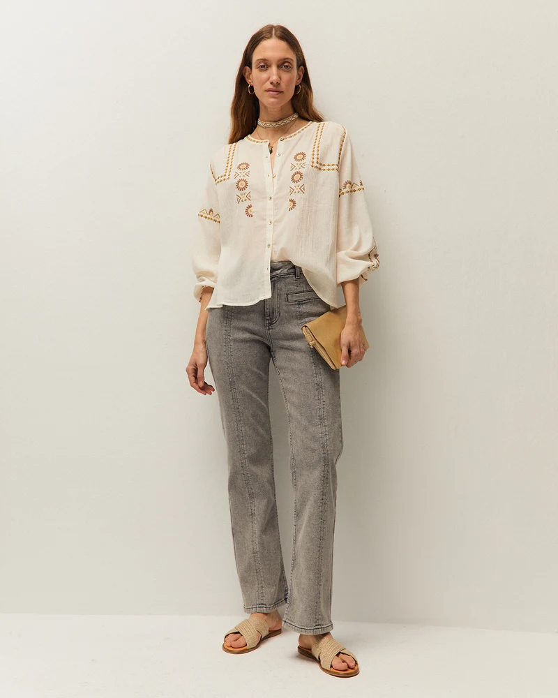 Camisa Bordado de colores