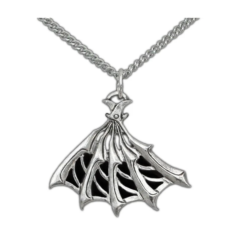 Enameled Silver Bladed Fan Pendant