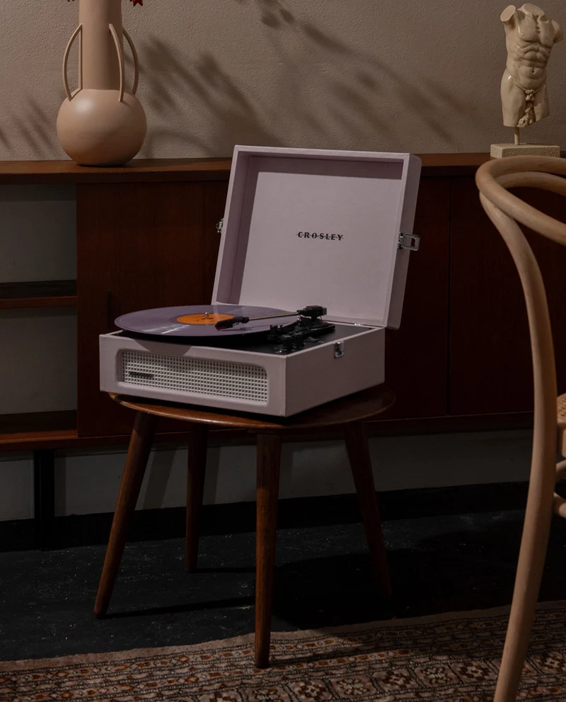 Crosley - Tocadiscos Crosley Voyager Bluetooth Doble - Rosa Amatista