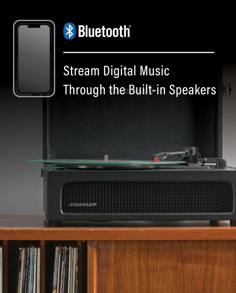 Crosley - Tocadiscos Crosley Voyager Bluetooth Doble - Salvia