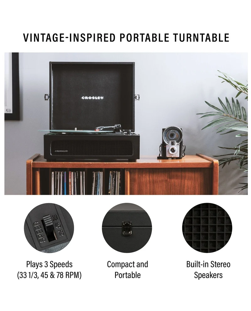 Crosley - Tocadiscos Crosley Voyager Bluetooth Doble - Salvia