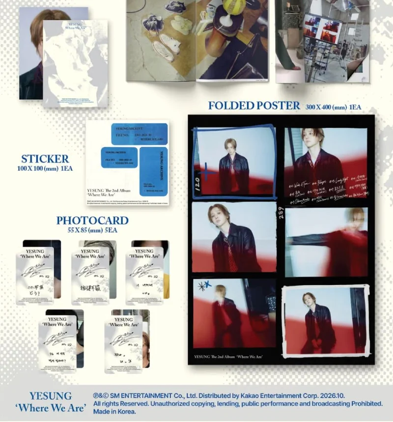 YESUNG (SUPER JUNIOR) - WHERE WE ARE SET + SM Gift