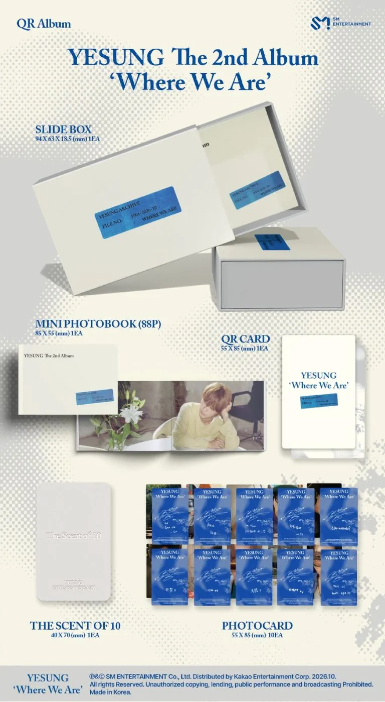 YESUNG (SUPER JUNIOR) - WHERE WE ARE SET + SM Gift