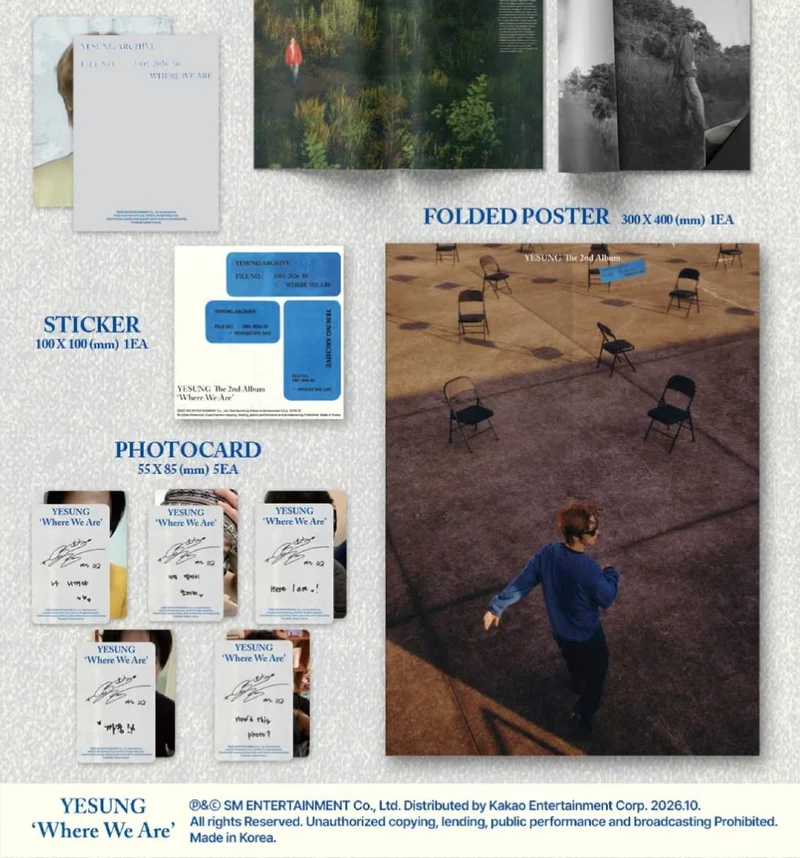 YESUNG (SUPER JUNIOR) - WHERE WE ARE (PHOTOBOOK VER.) + SM Gift