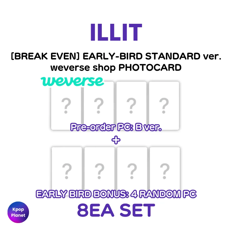 [EARLY-BIRD STANDARD ver.] ILLIT weverse shop photocard [ BREAK EVEN ]