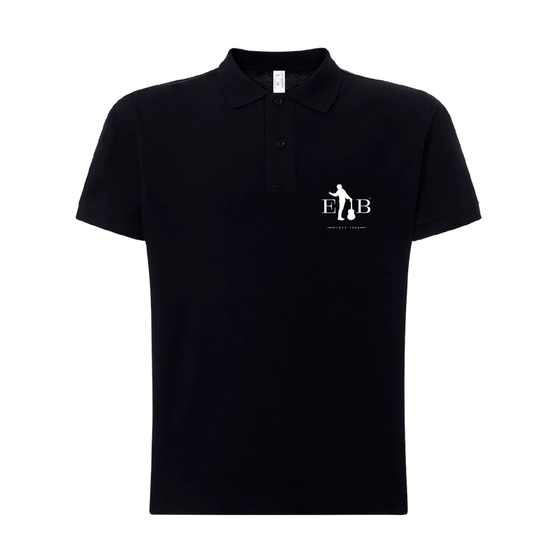 El Barrio - Polo Unisex Negro "Logotipo" Bordado