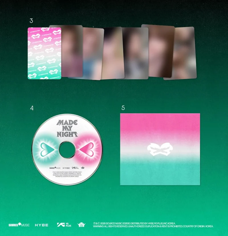 LE SSERAFIM - MADE MY NIGHT (GLOW CLICKER KEYCHAIN VER.) + Weverse Gift