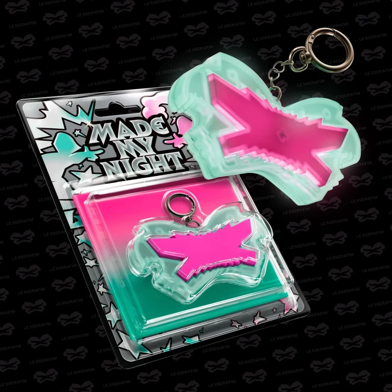 LE SSERAFIM - MADE MY NIGHT (GLOW CLICKER KEYCHAIN VER.) + Weverse Gift