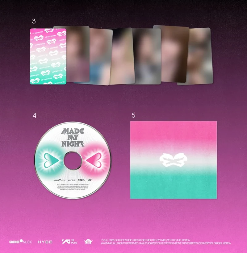 LE SSERAFIM - MADE MY NIGHT (GLOW CLICKER KEYCHAIN VER.) + Weverse Gift