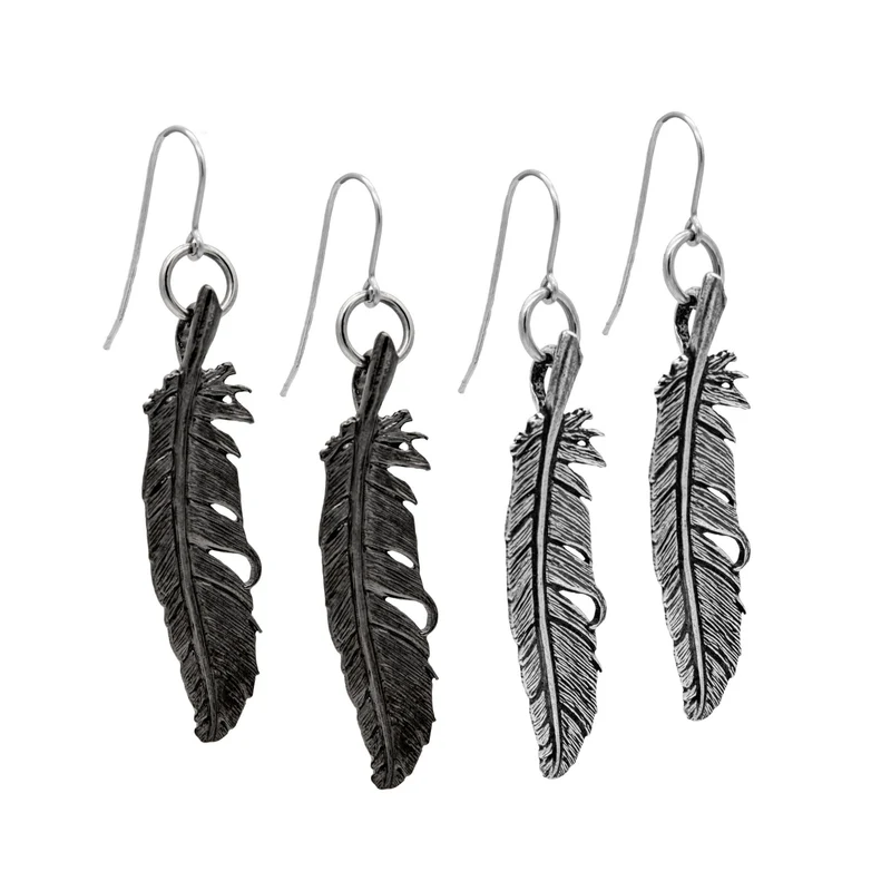 Pendientes de plumas de buitre