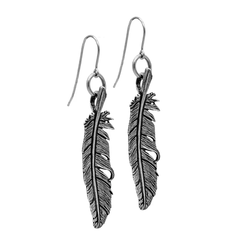 Pendientes de plumas de buitre