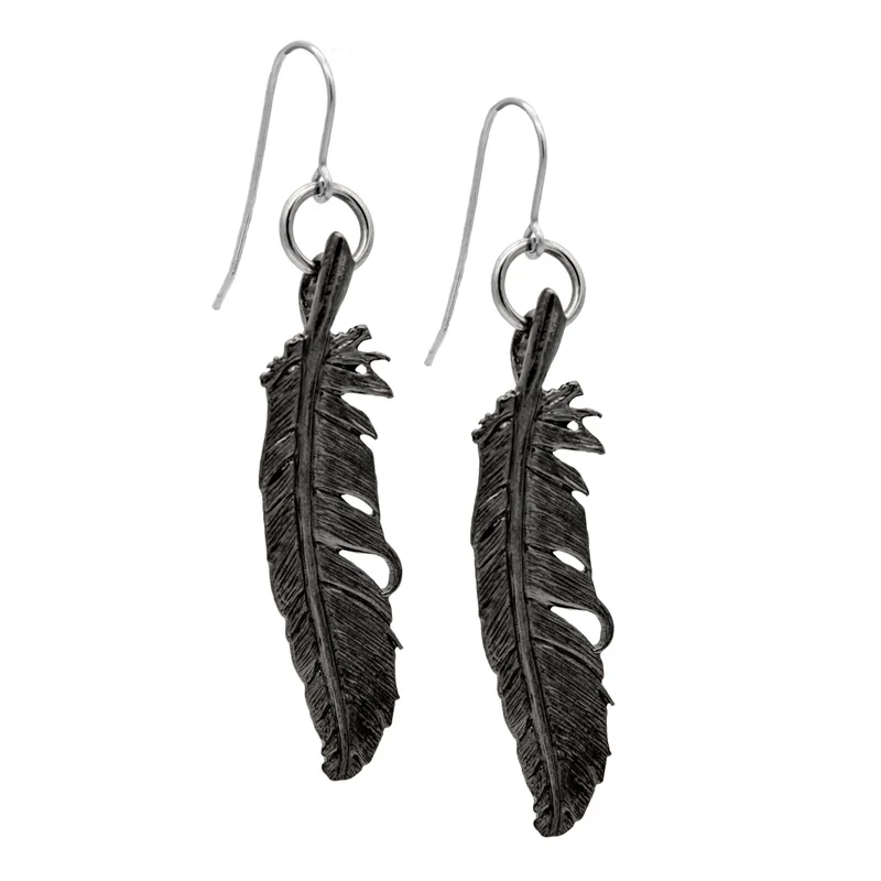Pendientes de plumas de buitre