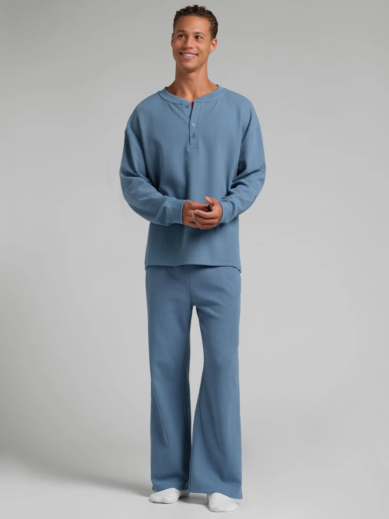 Waffle Lounge Henley Long Sleeve