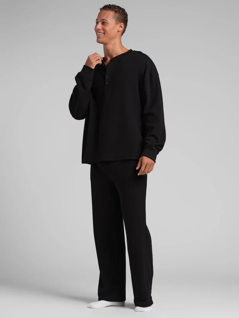 Waffle Lounge Henley Long Sleeve