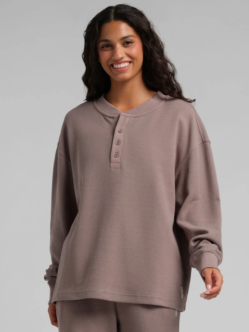 Waffle Lounge Henley Long Sleeve