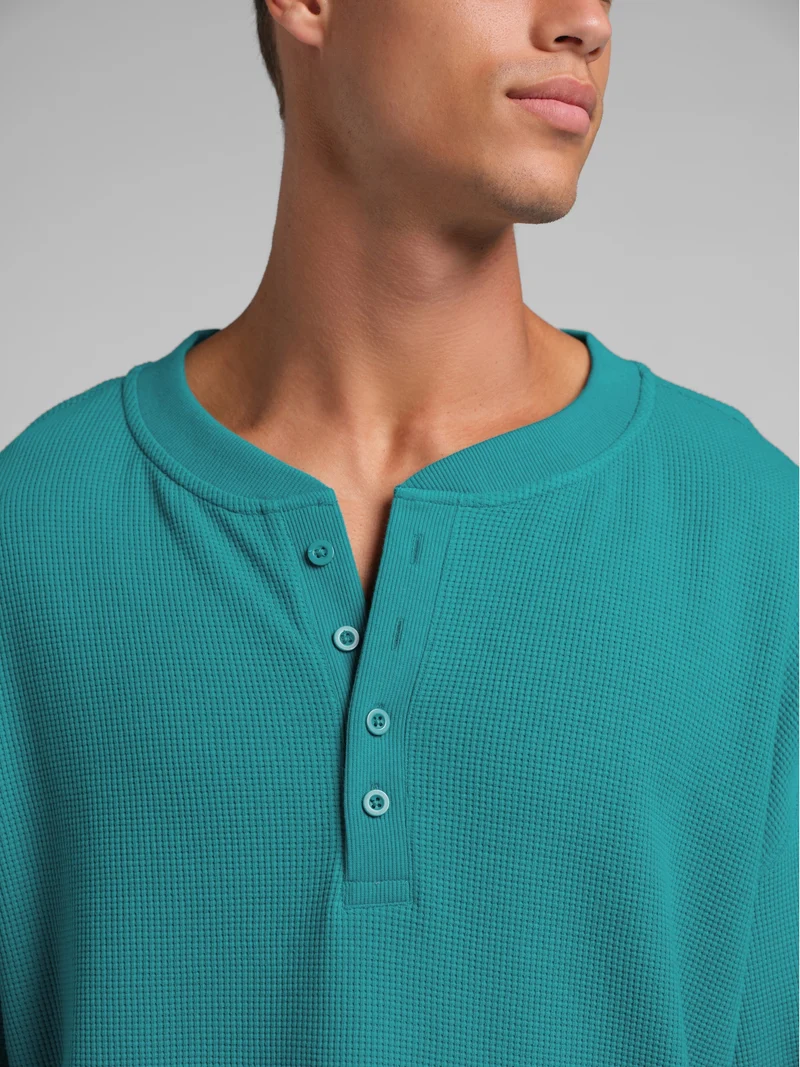 Waffle Lounge Henley Long Sleeve