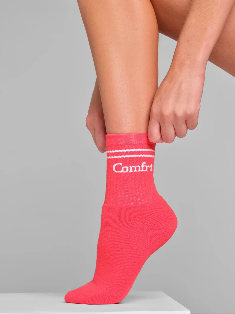 Stripe Trim Ankle Socks