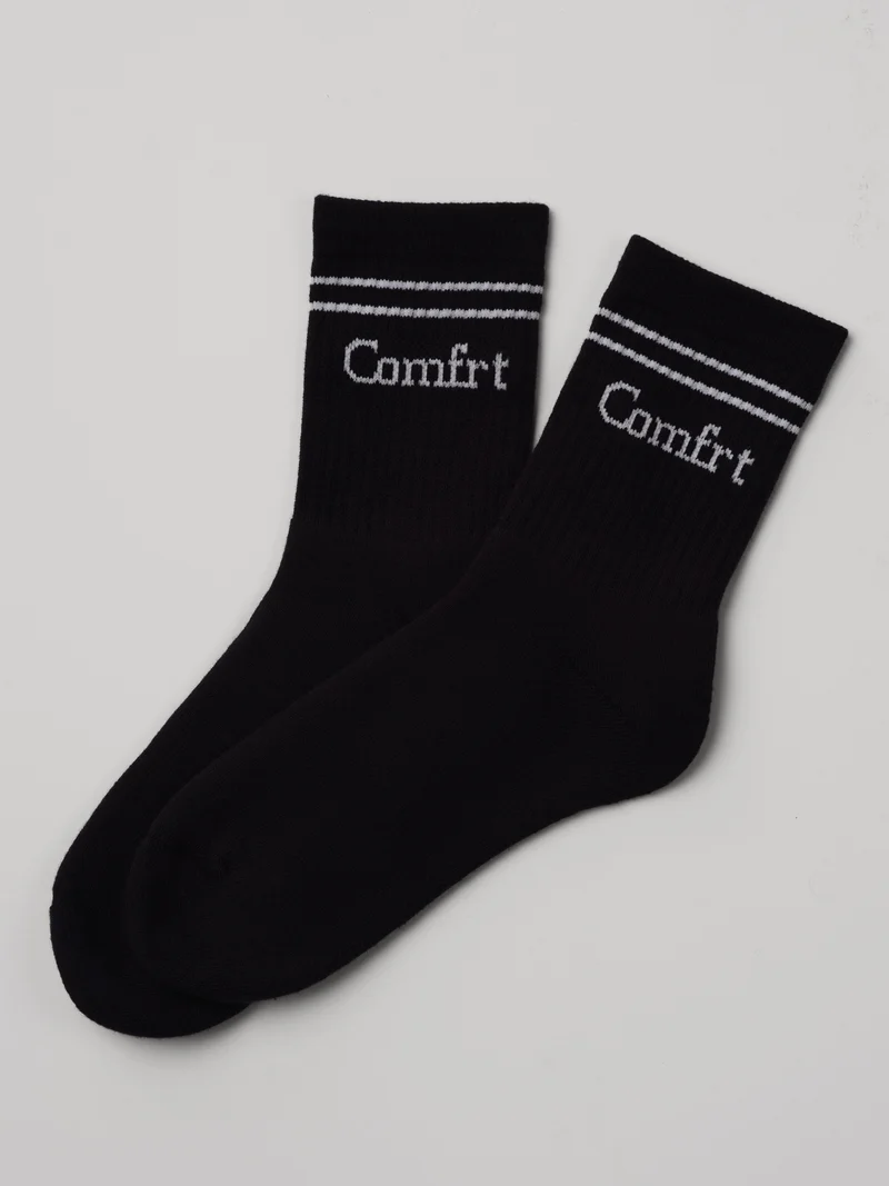 Stripe Trim Ankle Socks