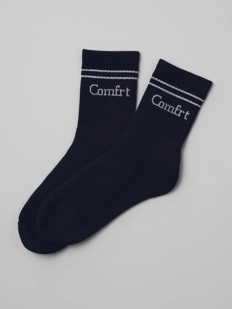 Stripe Trim Ankle Socks