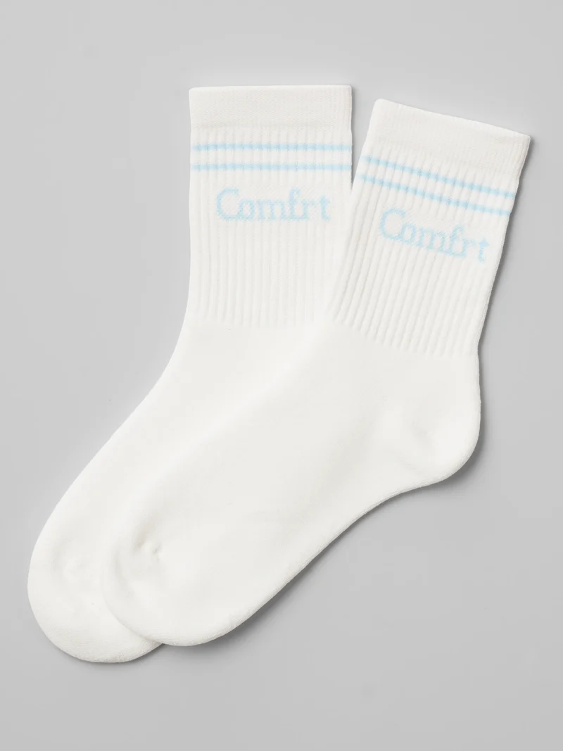 Stripe Trim Ankle Socks