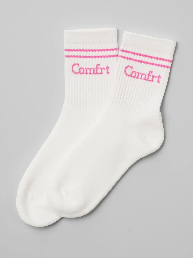 Stripe Trim Ankle Socks