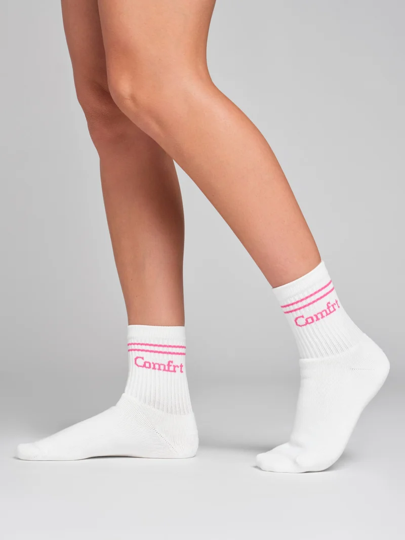 Stripe Trim Ankle Socks