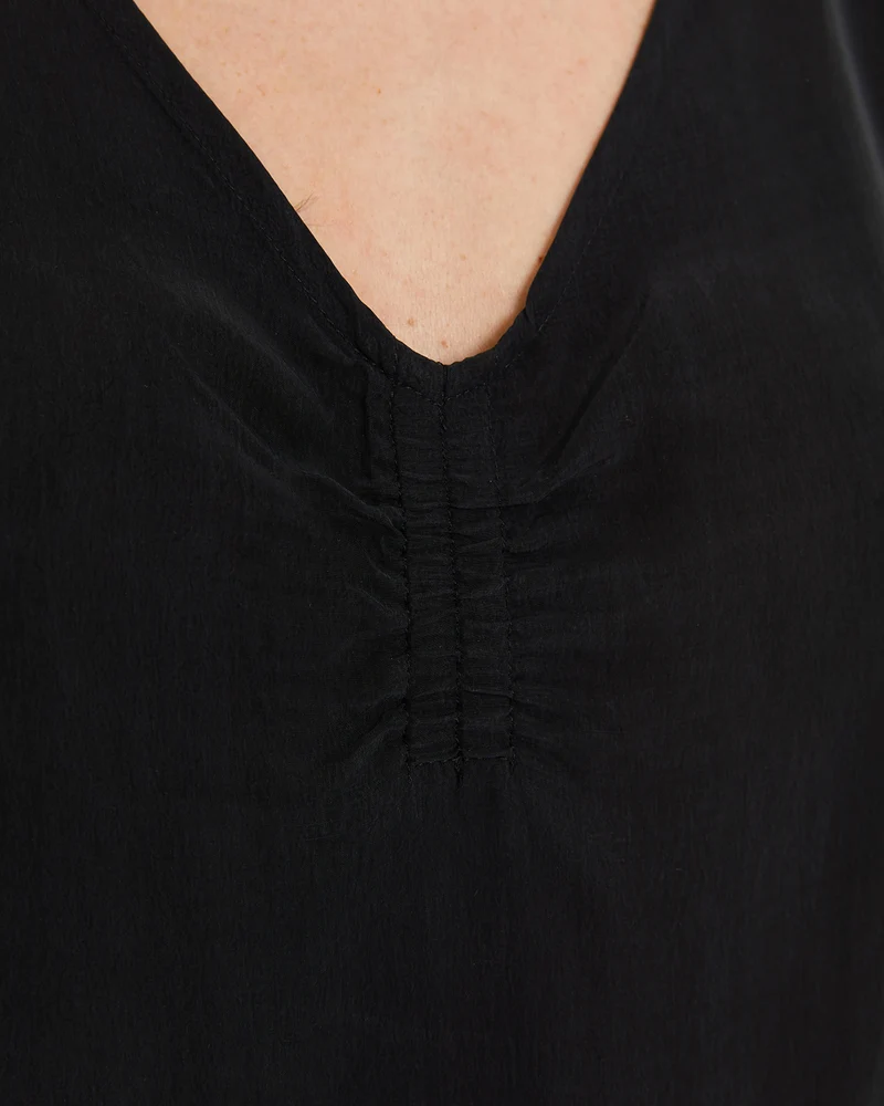 Vestido corto cupro