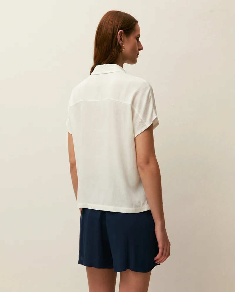 Camisa bambula bolsillos
