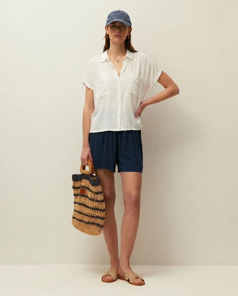 Camisa bambula bolsillos