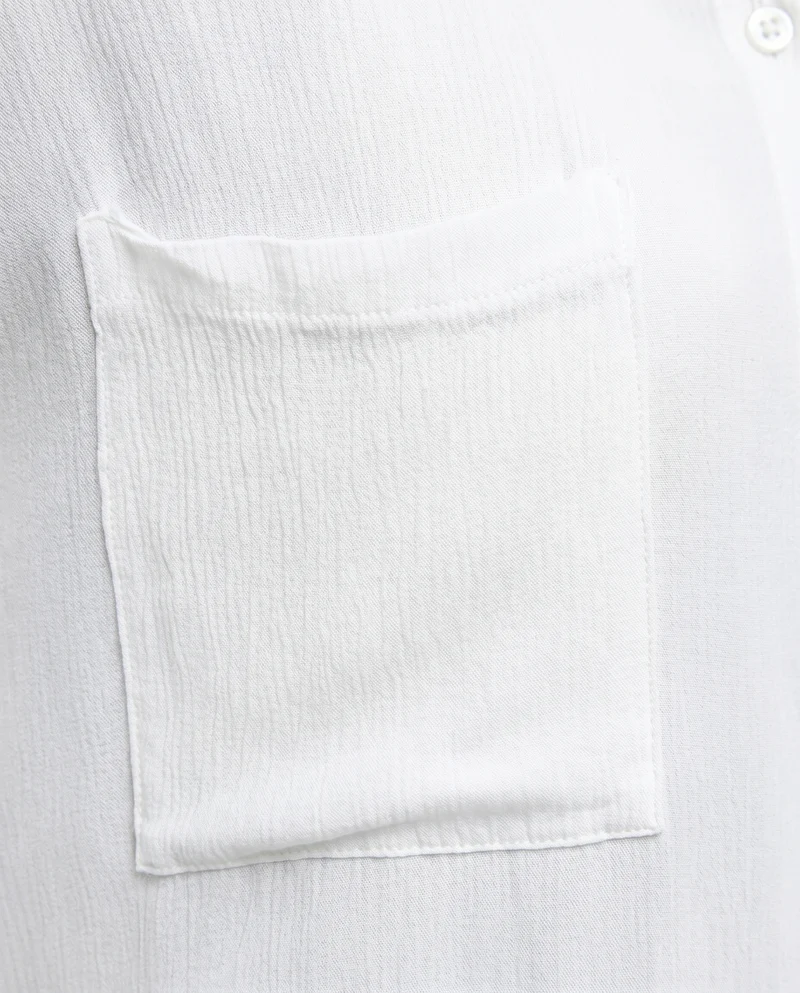Camisa bambula bolsillos