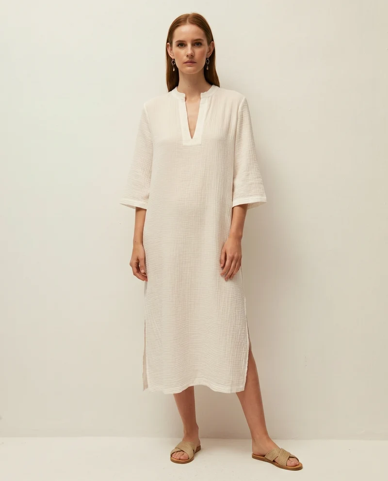 Vestido midi kaftan.