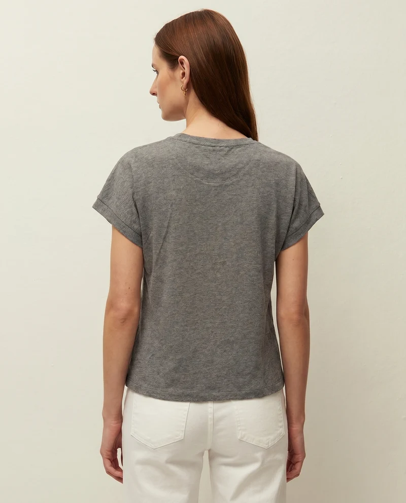 Camiseta cuello redondo manga corta
