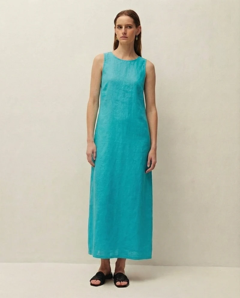 Vestido lino largo