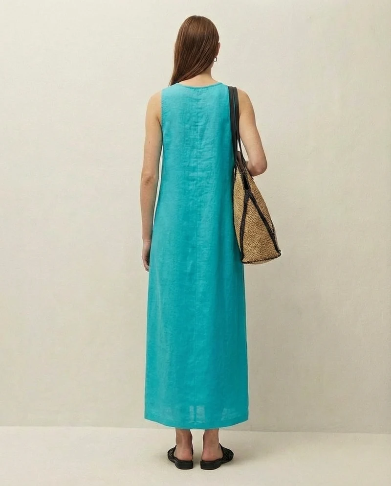 Vestido lino largo