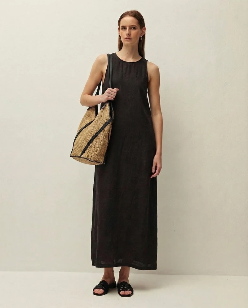 Vestido lino largo