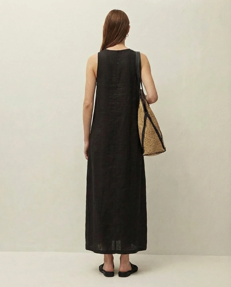Vestido lino largo