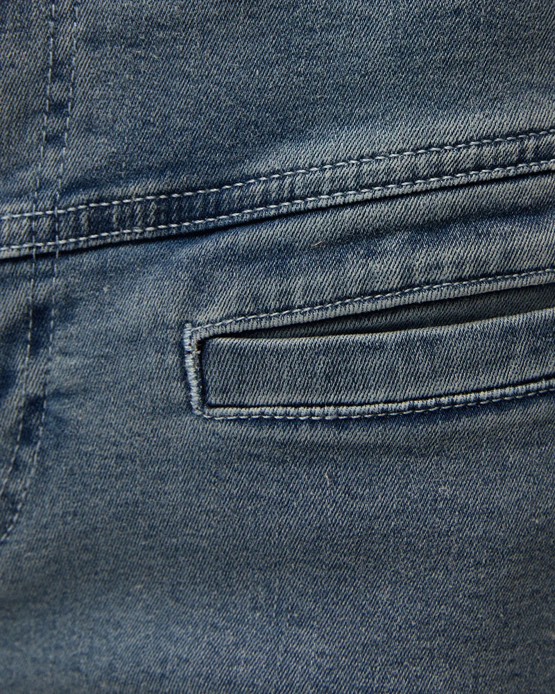 Denim bolsillos tipo vivo